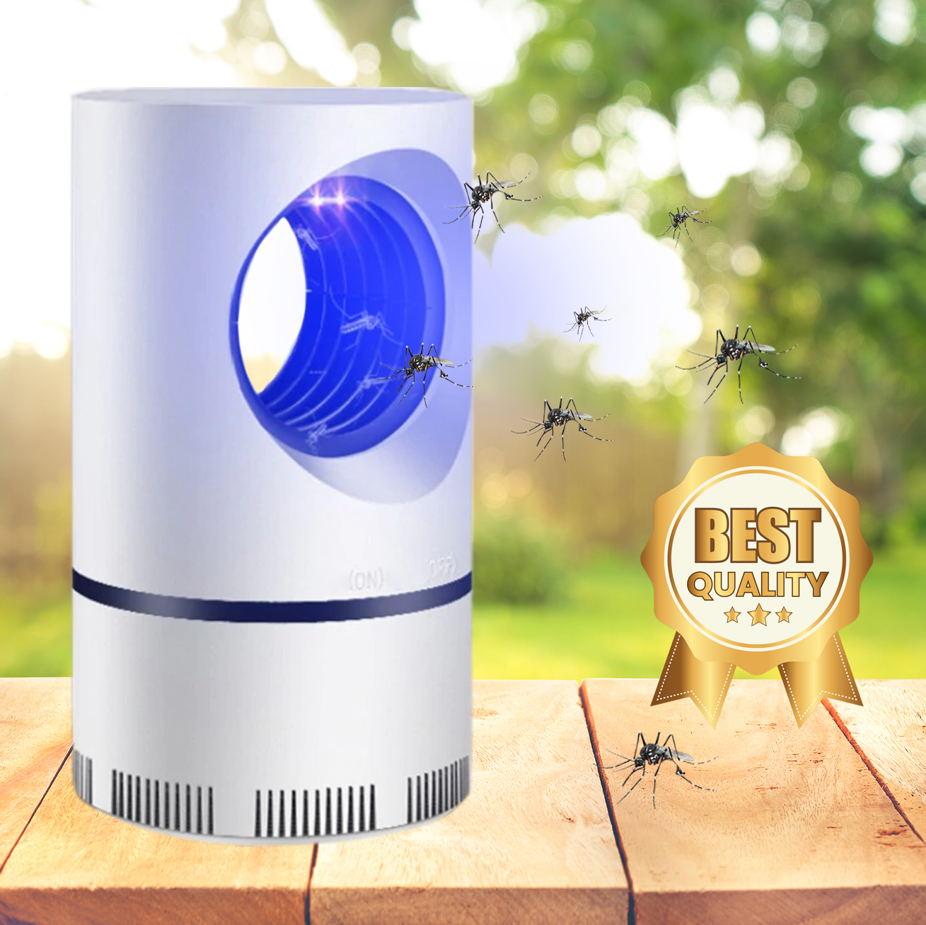 Mosquito And Flies Killer Trap - Suction Fan, No Zapper, Child Safe