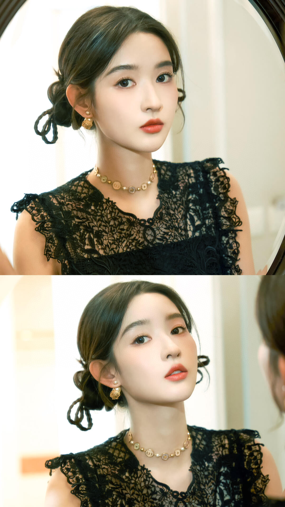 Dior 25 hollow shell earrings