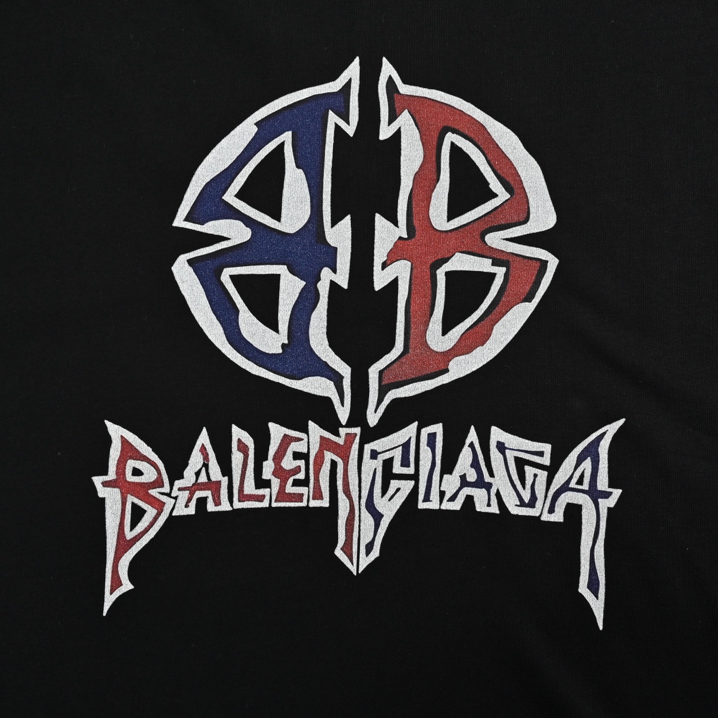 Balenciaga Double B Graffiti Print Short Sleeve