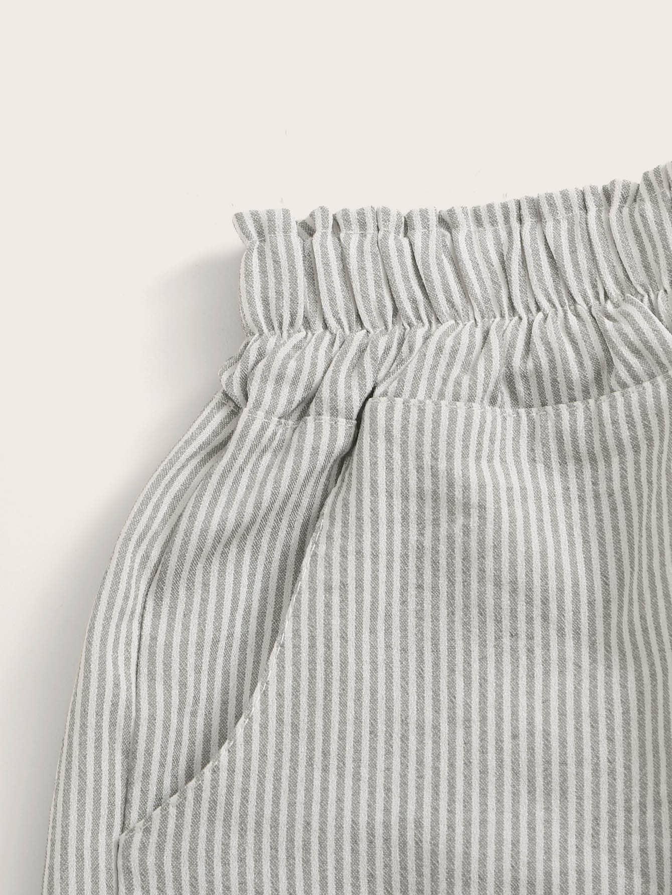 Elastic Waist Striped Shorts