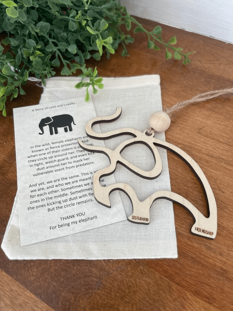 A story of love and loyalty Elephant ornament gift