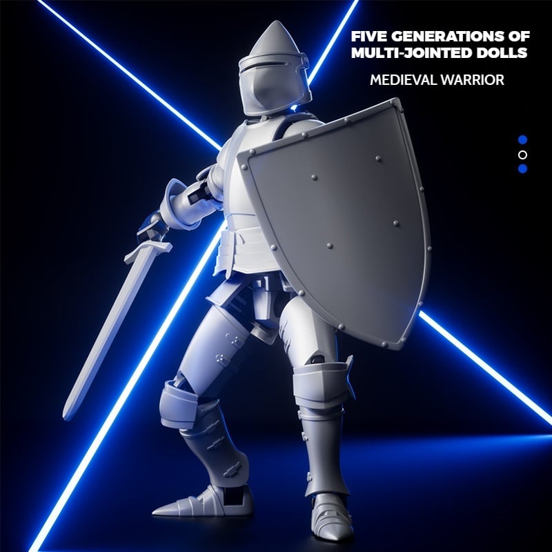 ⚔️🛡️DIY Medieval Warrior Strong Magnetic Removable Articulated Doll💖