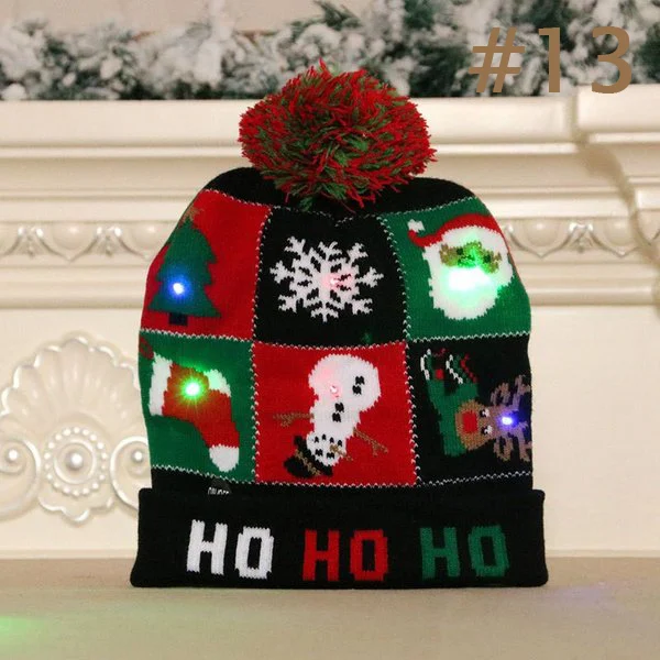 (🔥Early Christmas Sale- SAVE 48% OFF) Christmas Theme LED Beanies--BUY 4 FREE SHIPPING