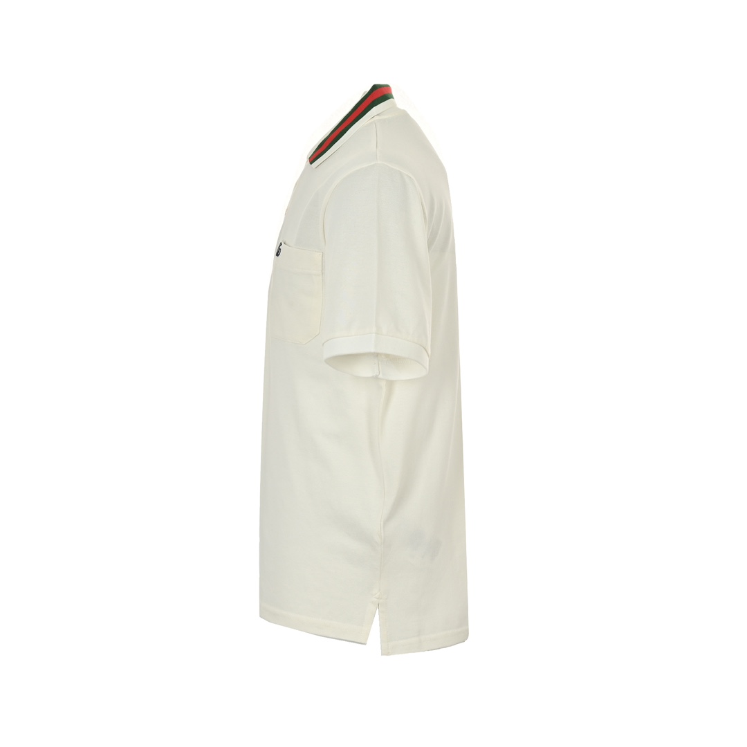 Gucci 24ss Pocket GG Embroidery Polo Short Sleeve