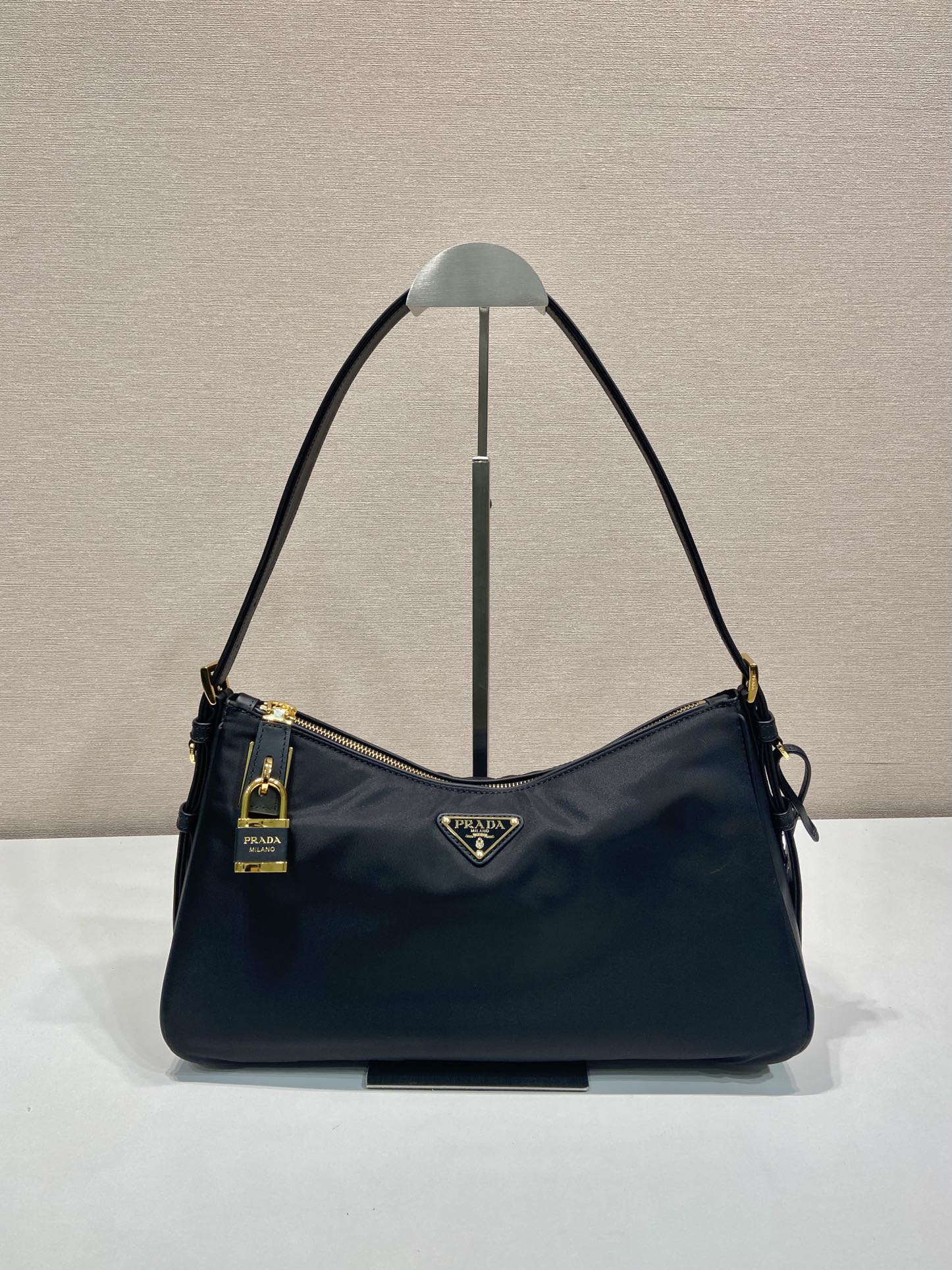 Prada Tessuto Locker nylon lock shoulder bag 1BC232