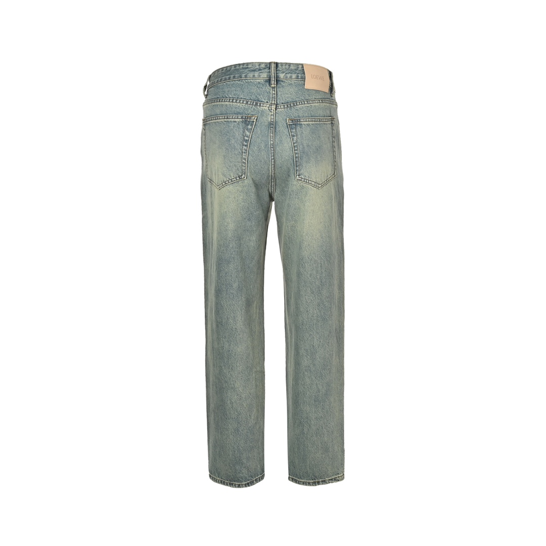 Loewe 24Fw solid color simple jeans