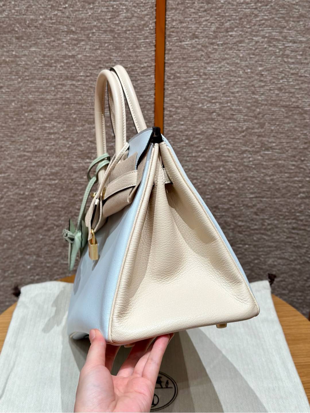 Hermes Birkin T0Blue Brumei2Nata Handbag (Handmade to Order)