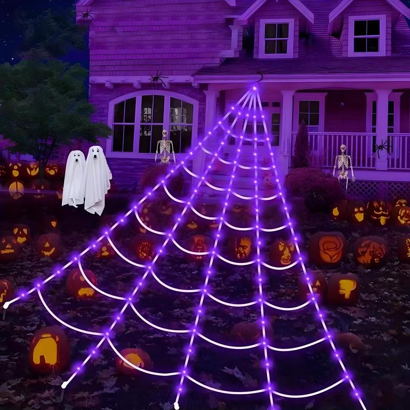 Purple Star Waterfall Hanging Light for Halloween and Christmas