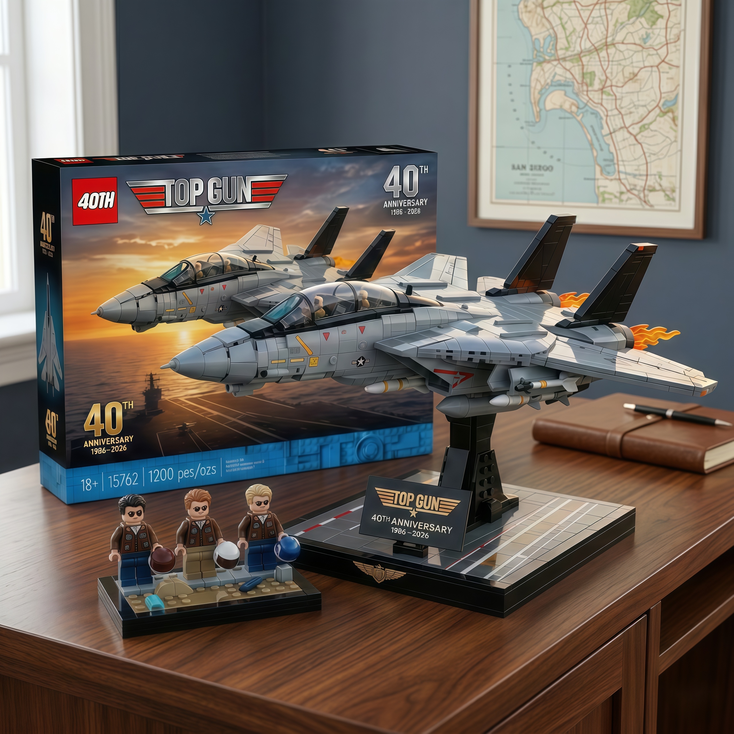 TOP GUN 40th Anniversary Fighter Jet Display Set