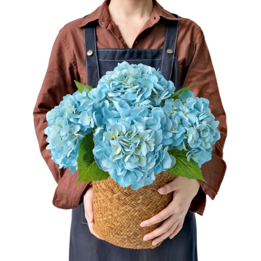 On Sale🔥21inch Outdoor Real Touch Artificial Hydrangea💐☀️UV resistant, Waterproof，Windproof🌪️(🎉Tips: 4 Píece Fills A Flower Pot)