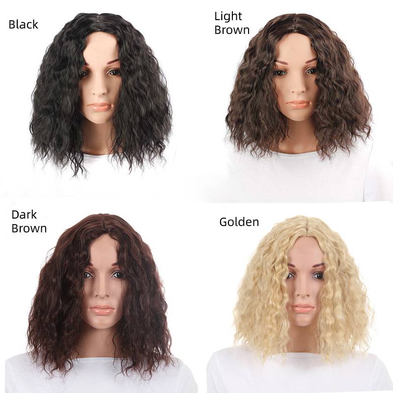 Luna Wigs Curly Bob Wig Short Shoulder African Americanen