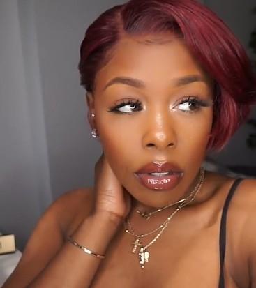 New short Wig Custom Cherry Red 🍒 Summer 19' Slay