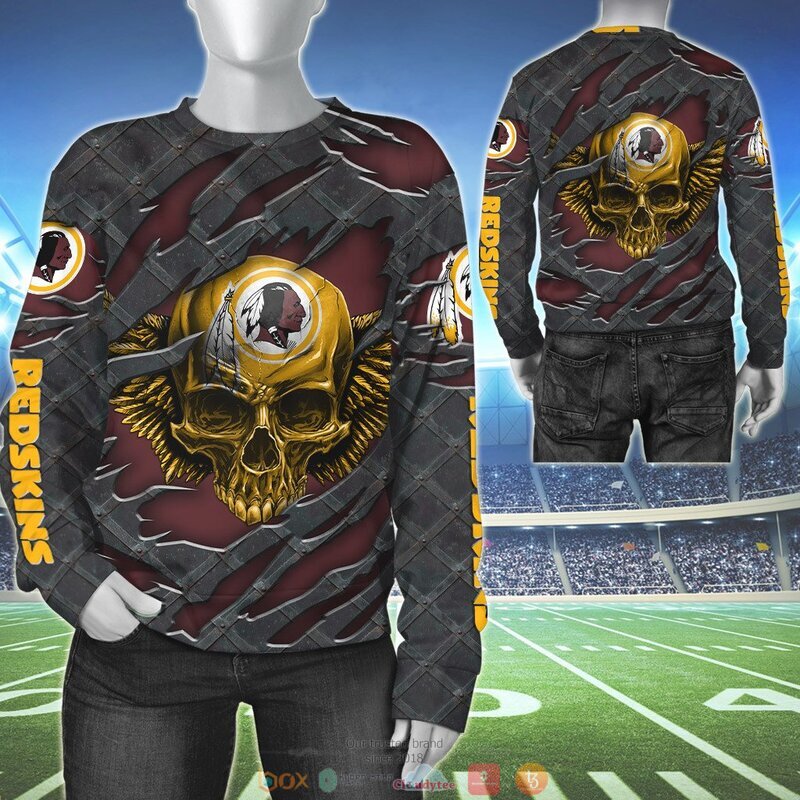 WASHINGTON WINGS SKULL 3D HOODIE
