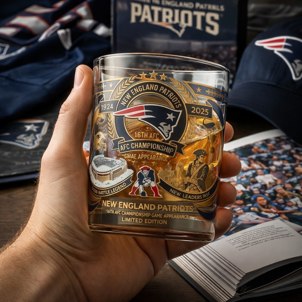 🥃 New England Patriots AFC Championship Whiskey Glass