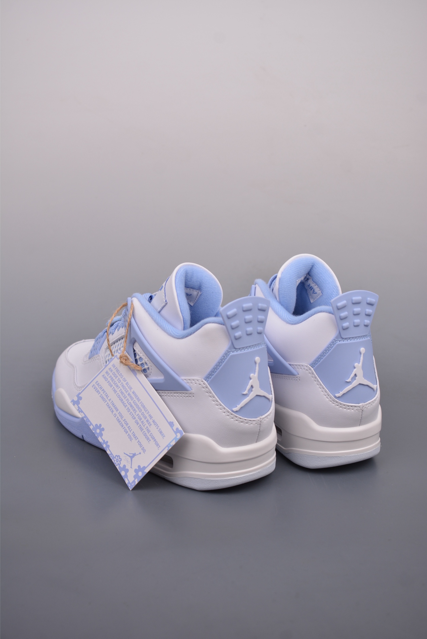 Air Jordan 4 Aluminum Forget Me Not White Blue  HV0823-100