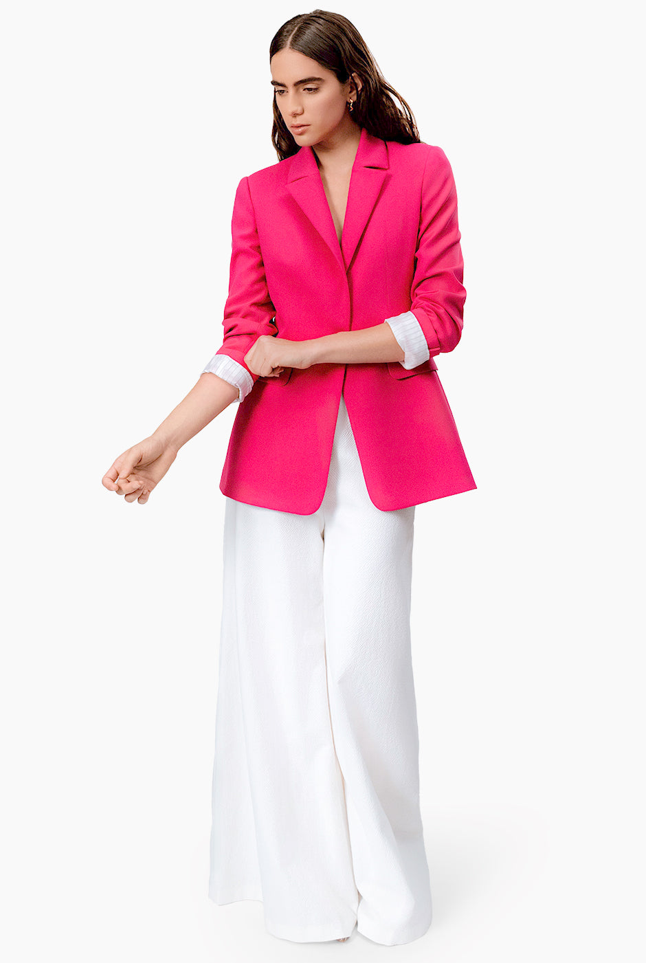 Saco fucsia de cruce sencillo