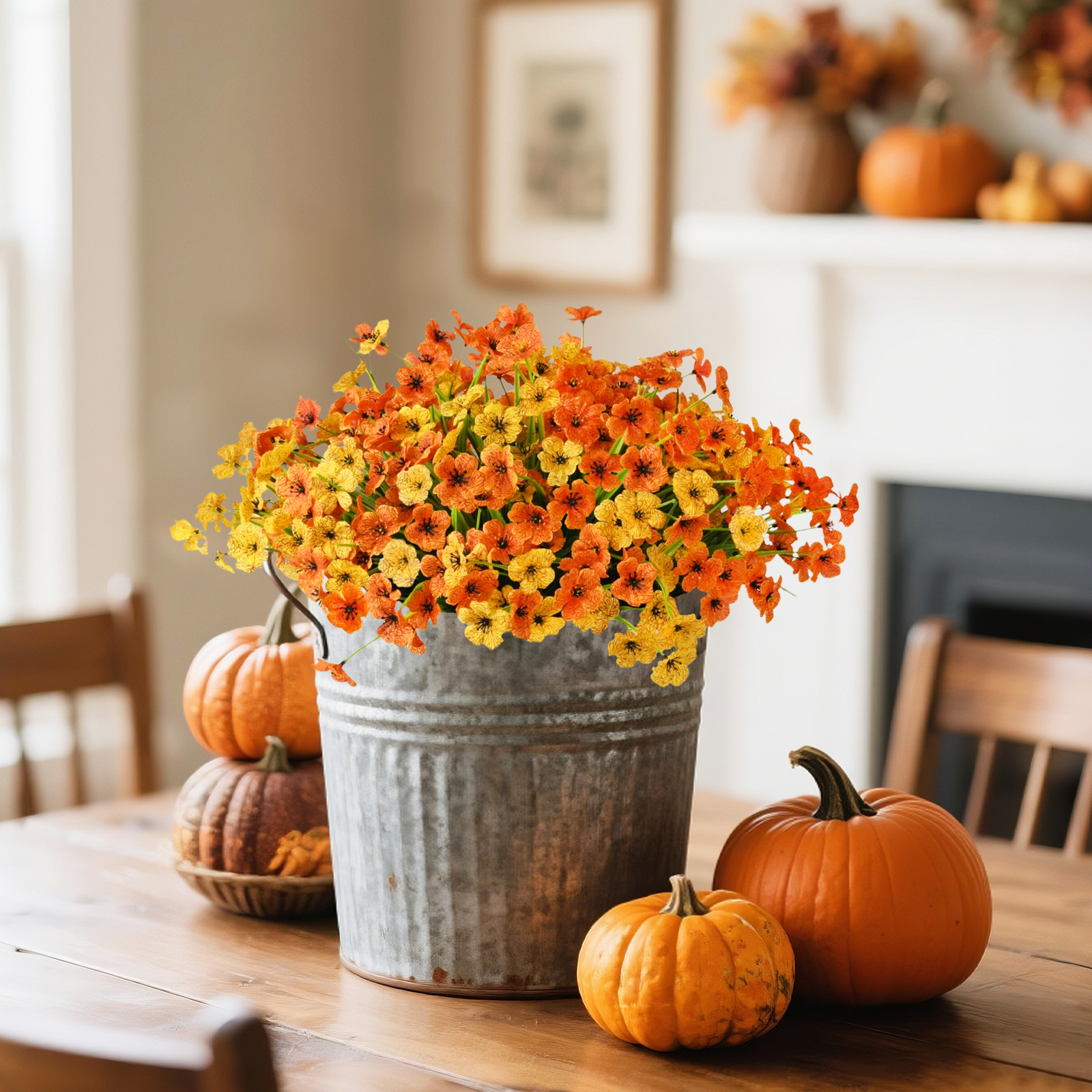 💥ON SALE💥Artificial Silk Outdoor Fall Mums Flowers🍂 UV resistant, Waterproof ,Windproof🏡