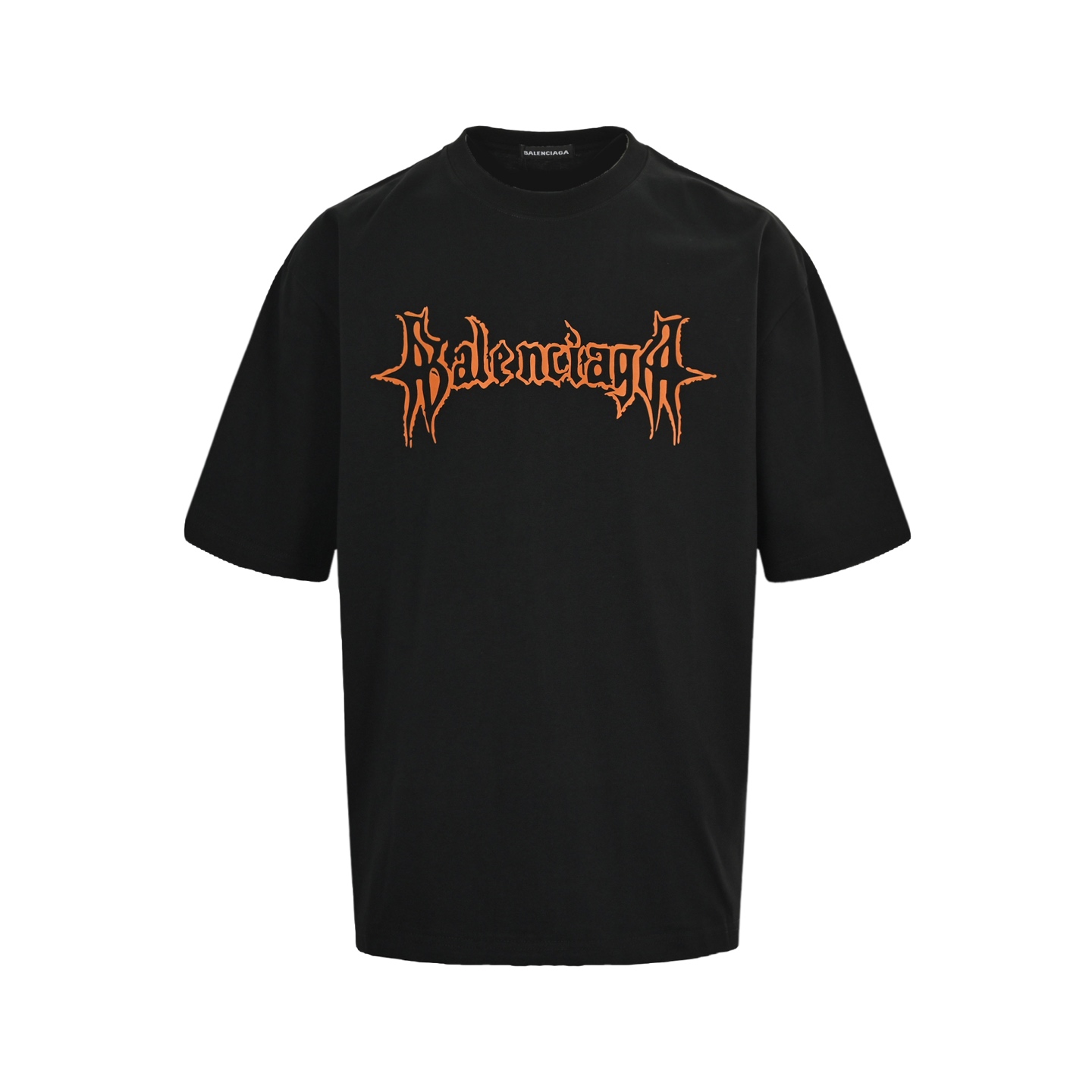 Balenciaga 25ss Sanskrit letters flocked print short sleeves