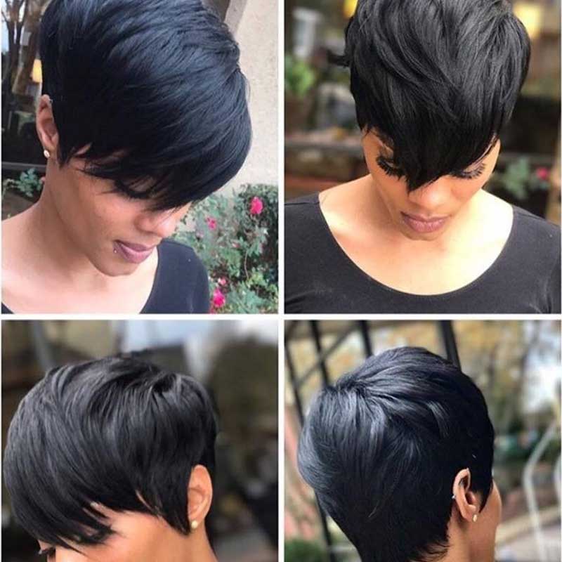 Luna Wig C02 Short Layered Straight for Black Women