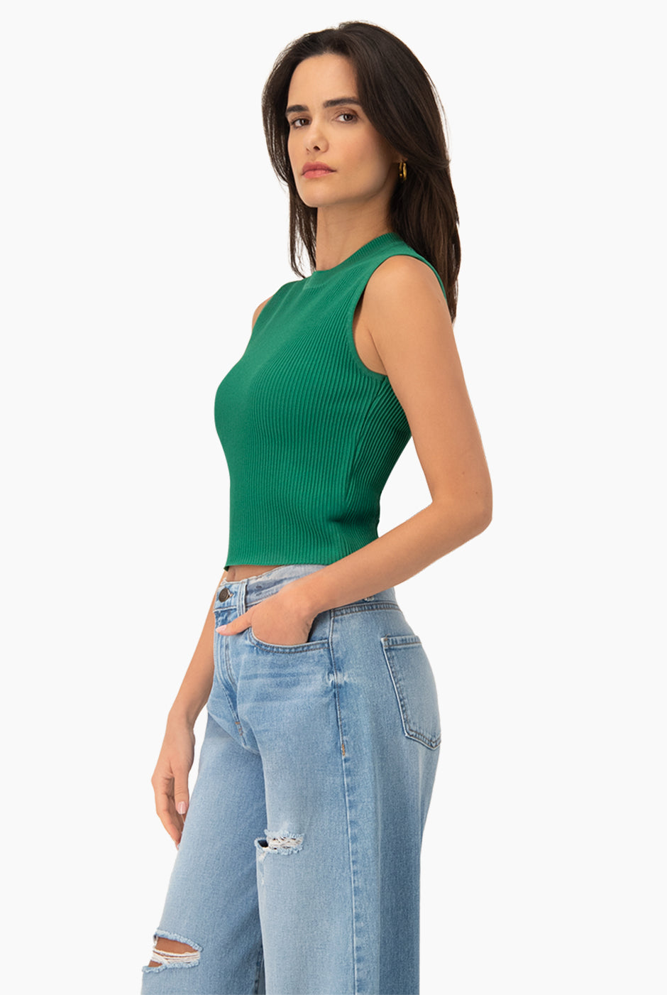 Slim Top Knitted Rib