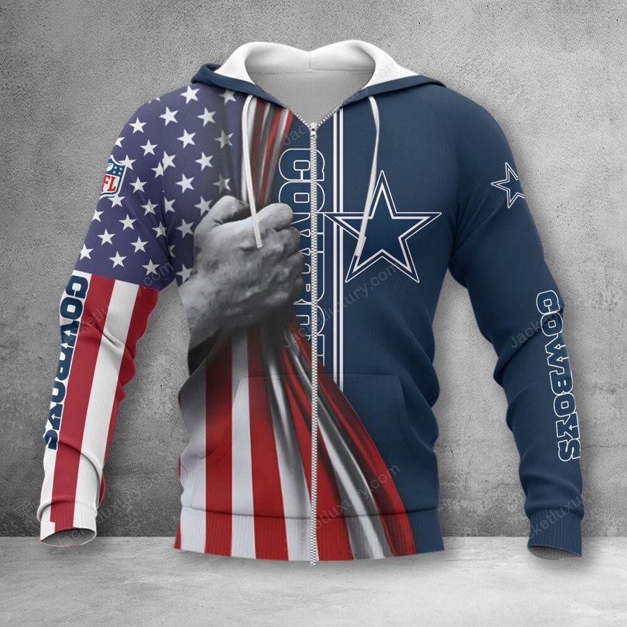DALLAS COWBOYS 3D HOODIE SKULL0804