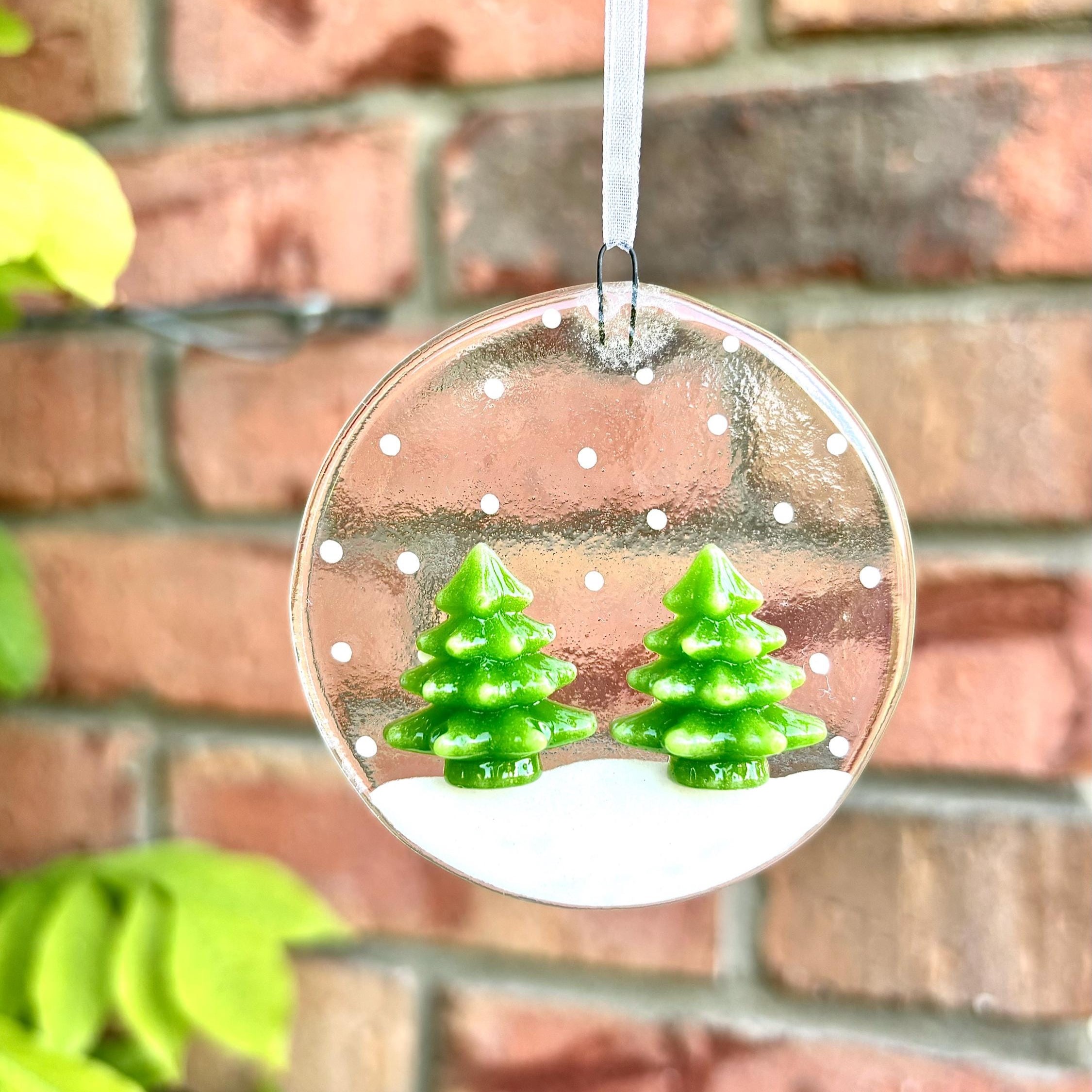 Fused Glass Christmas Tree Decoration