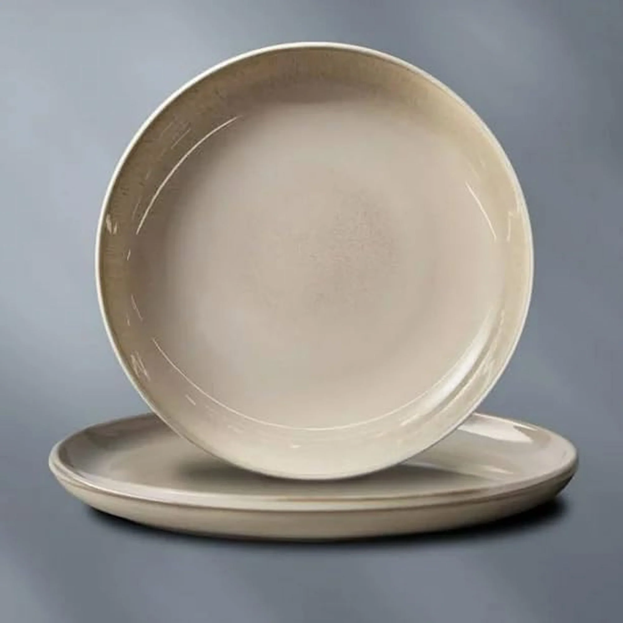 Corelle Stoneware 8 Piece Dinnerware Set, Reactive Glazes, Dining Plate Set, Oatmeal