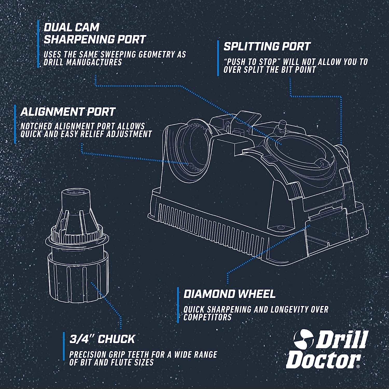 Drill Doctor Drill Bit Sharpener for High-Speed Steel