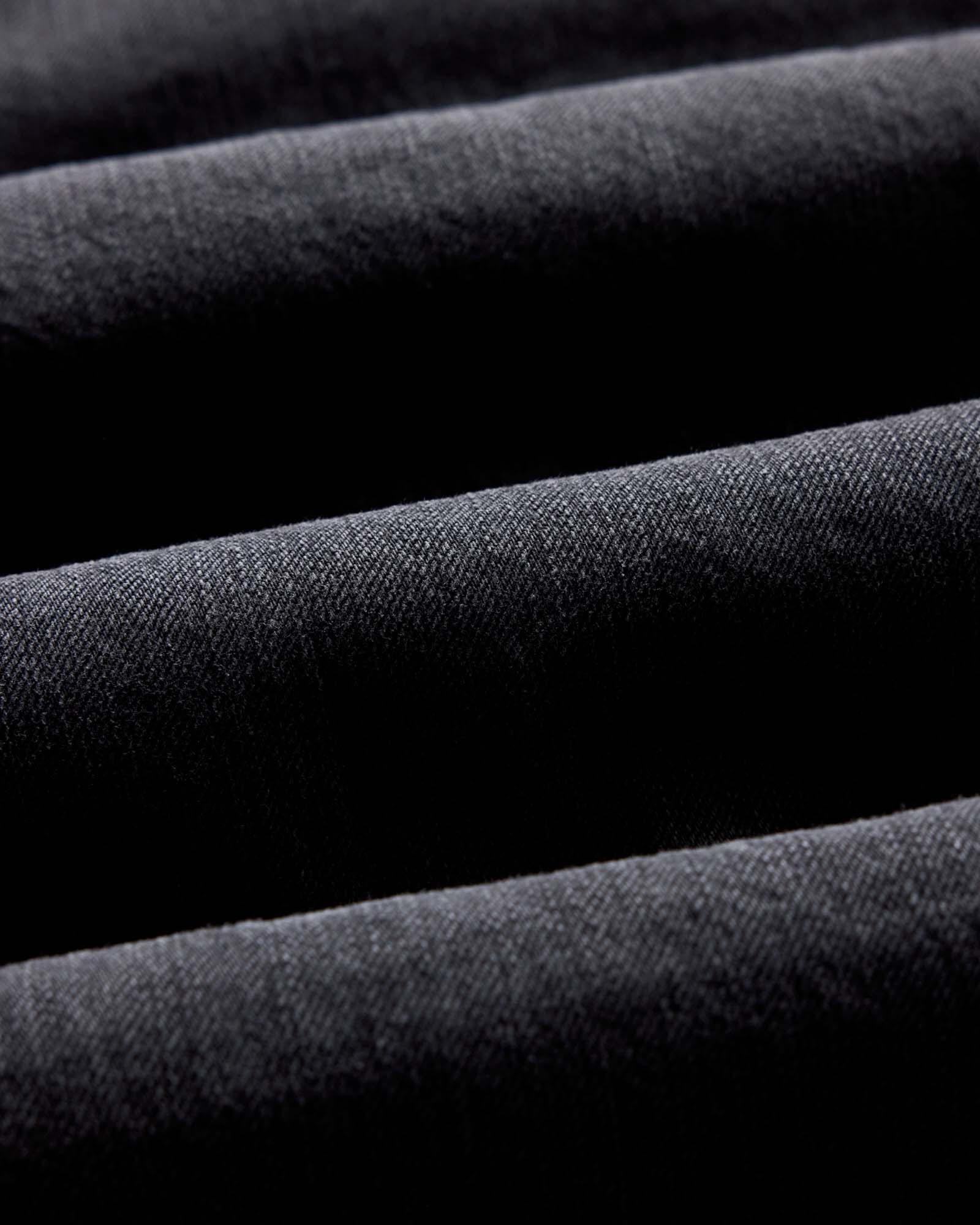 The Shop Shirt in Washed Black Organic Slub Selvedge