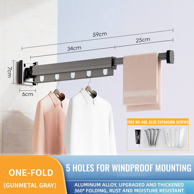 Extendable rack for drying clothes