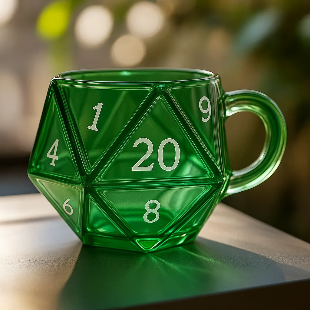 Rainbow Glass D20 Dice Cup