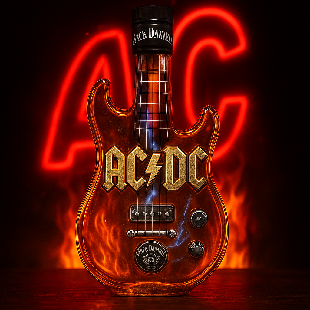 AC⚡DC Whiskey Bottle