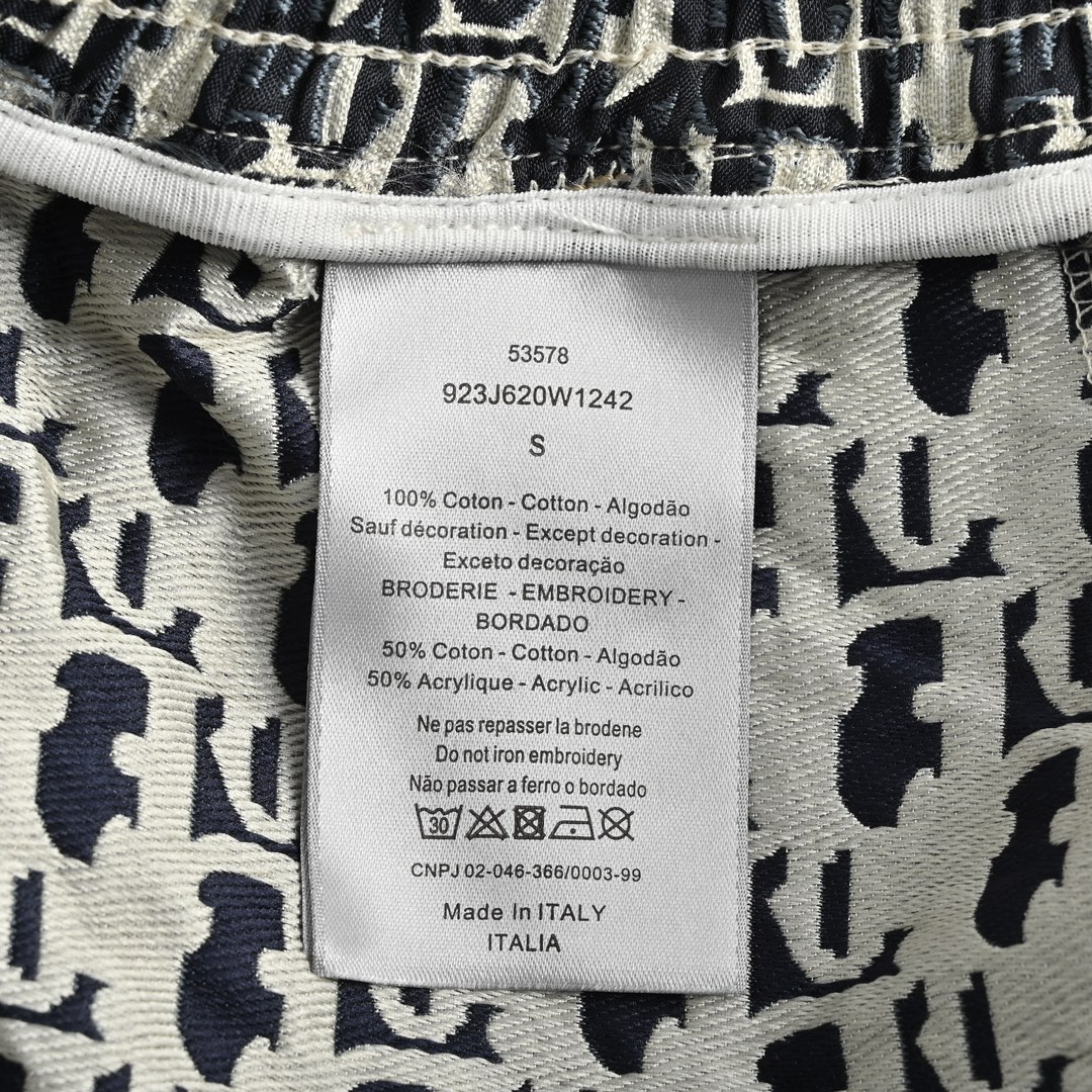 Dior 23ss monogram ribbon shorts