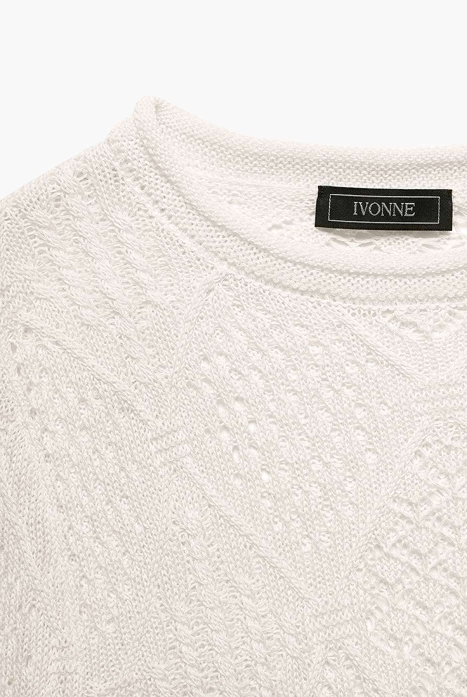 Pullover Rombos Tejido Calado