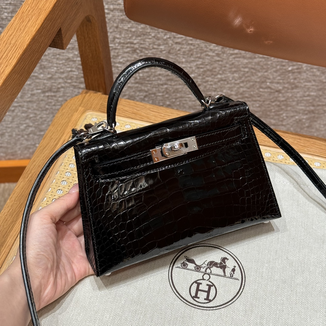 Hermes mini kelly2 89Noir (handmade to order)