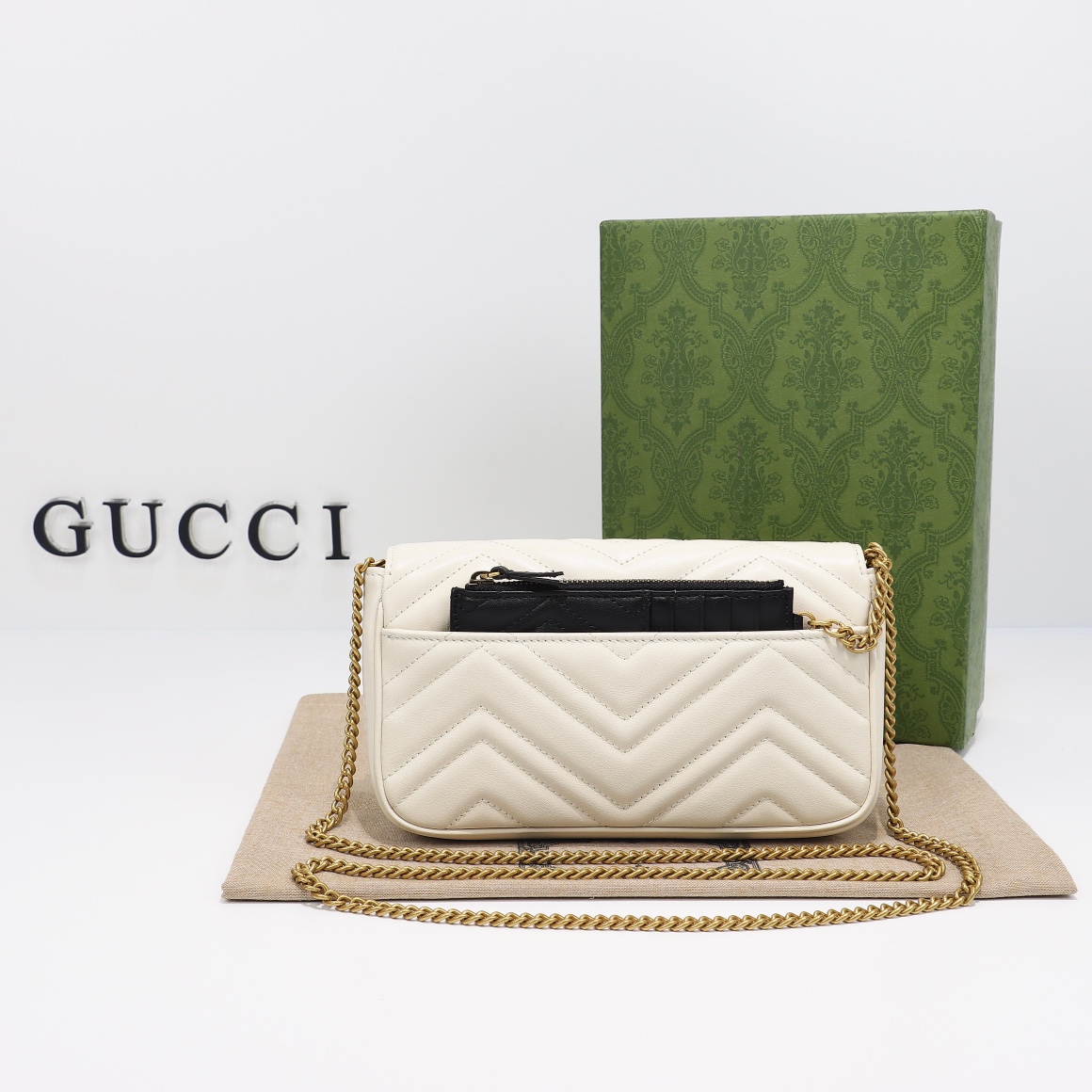 Gucci GG Marmont series small shoulder bag (with card holder) 751526 AACCE 9053