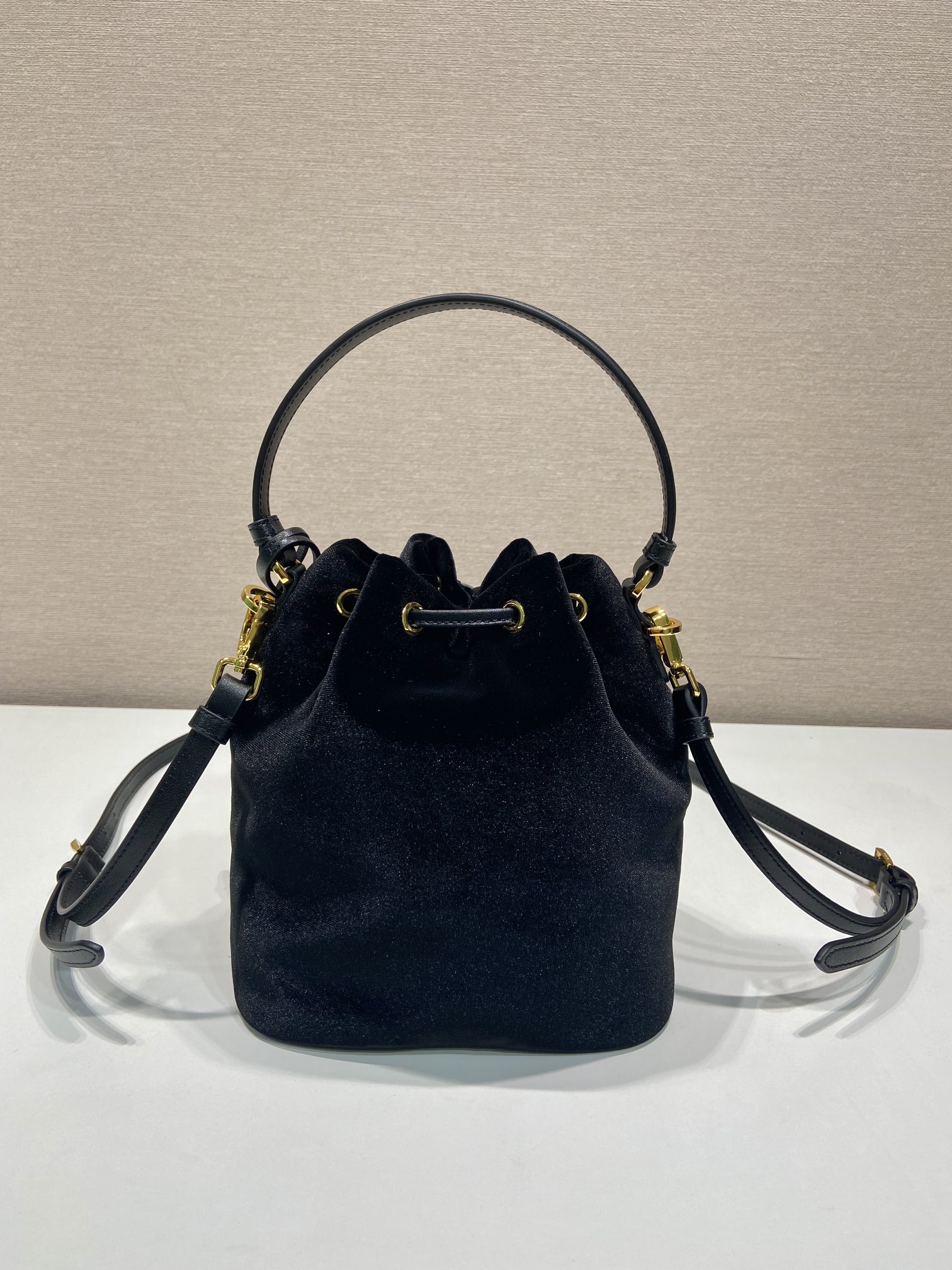 Prada Velvet Bucket Bag 1BE067