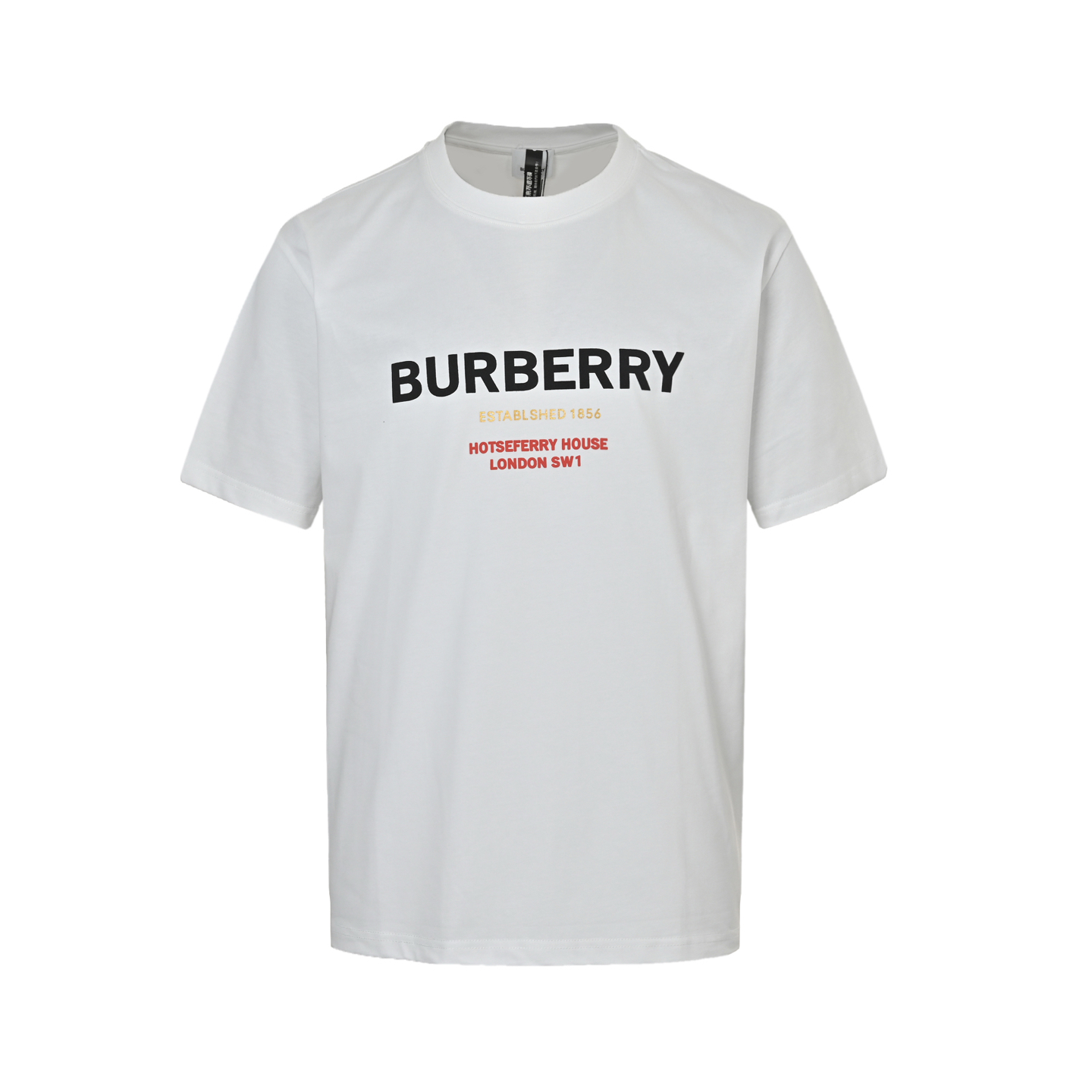 Burberry lettering slogan print short sleeves