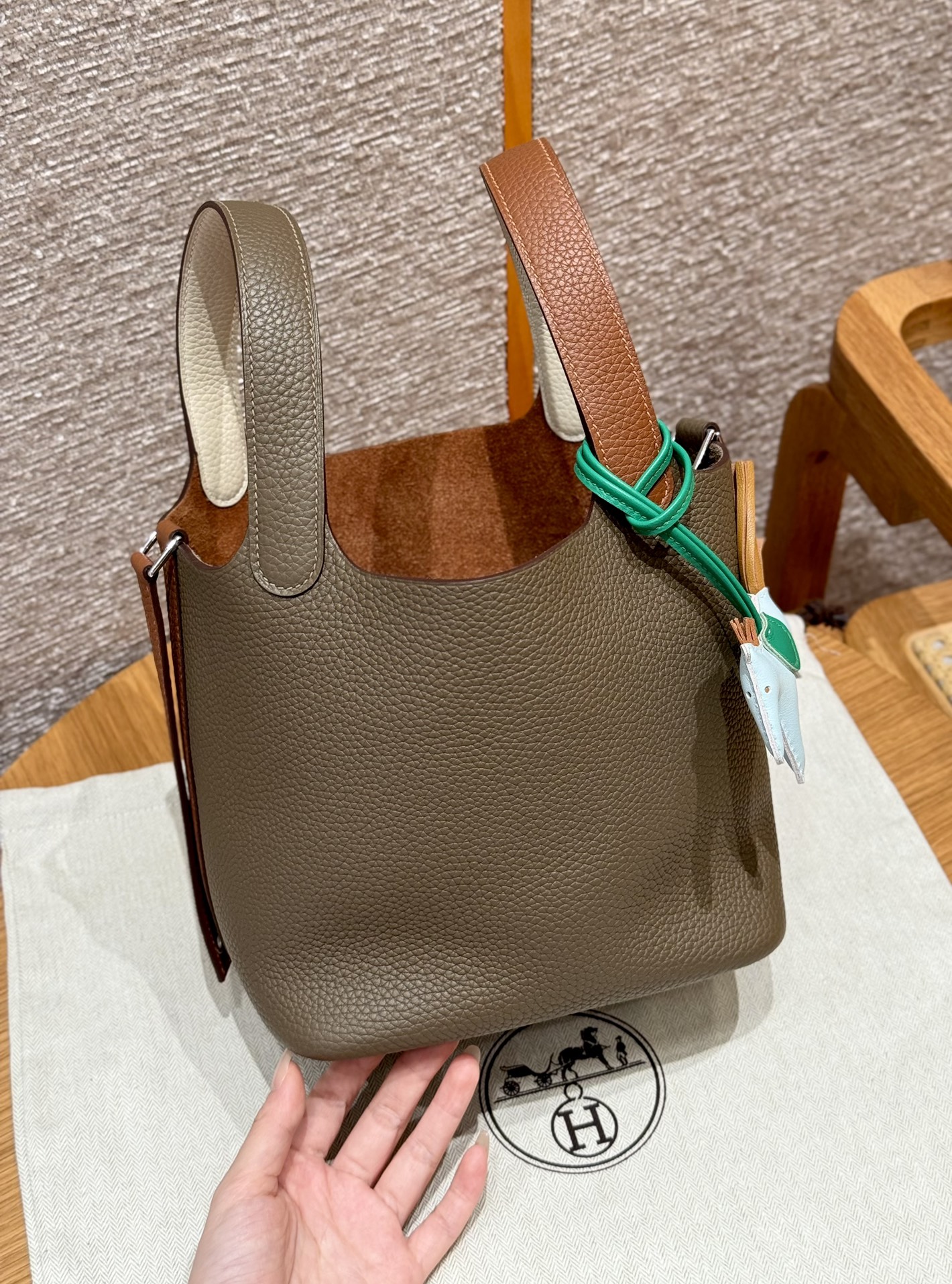Hermès Picotin lo 18Etoupe37gold10Craie handbag (handmade to order)