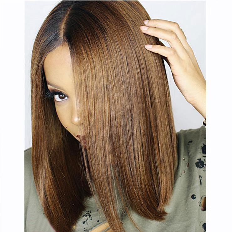 Luna L03 African American Shoulder Length Straight Bob Wig