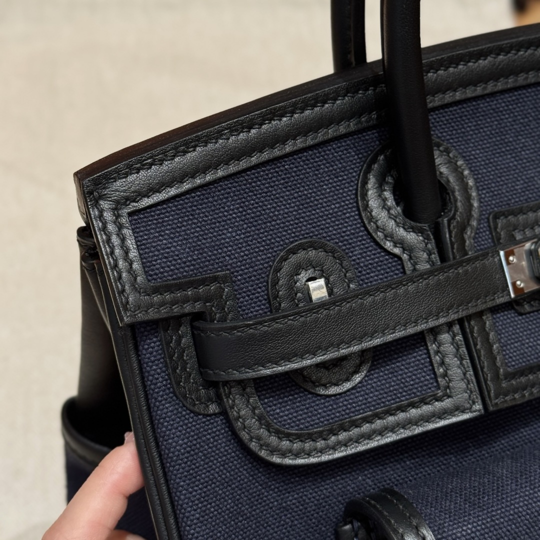 Hermes Birkin cargo 7UBlue navy89noir (handmade to order)