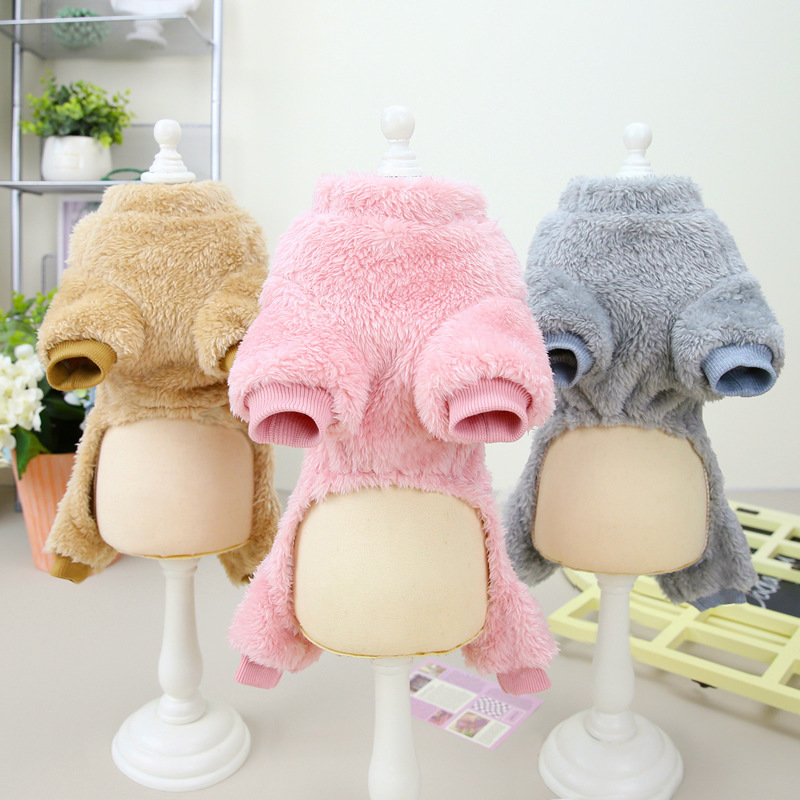 (🔥Last Day Promotion-SAVE 50% OFF) Fleece Pet Elastic Jumpsuit with Pull Ring-BUY 3 GET 15% OFF & FREE SHIPPING