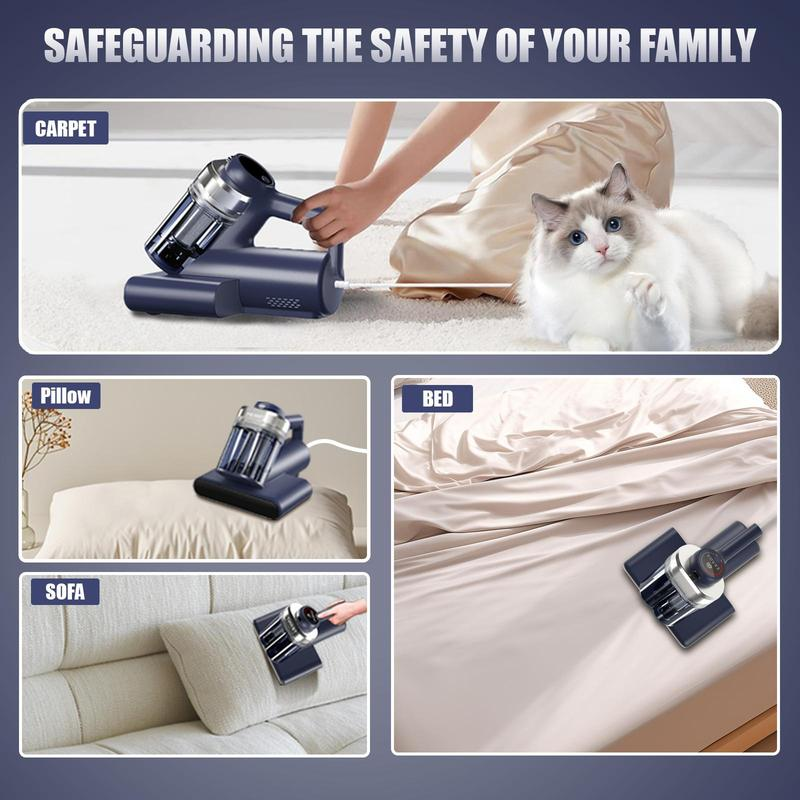 Mattress Vacuum Cleaner | 16000Pa UV Mite Remover with Hot Air & LED Display