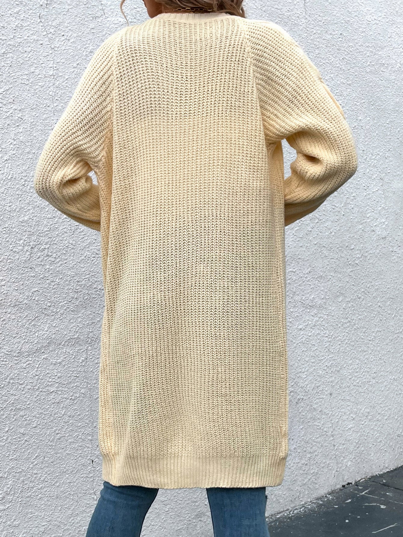 Autumn Winter Sweater Insvv Collar Hemp Pattern Cardigan Jacket