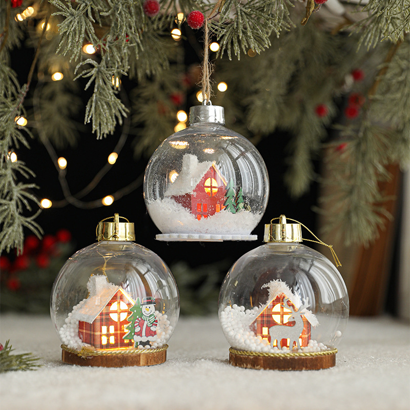 🎄Cozy Glow LED Christmas Cabin Ornament