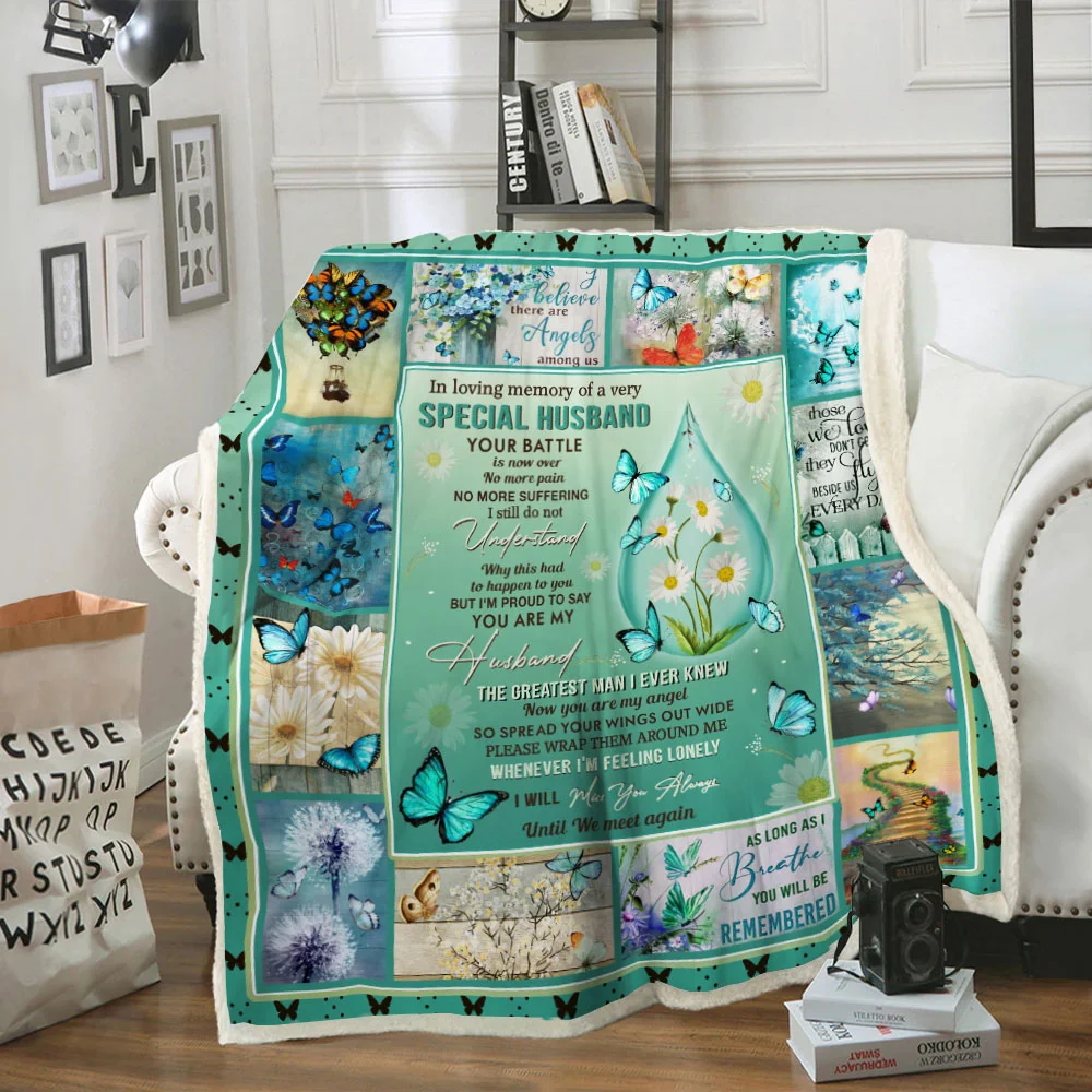 In Loving Memory Of A Very Special Husband Sofa Throw Blanket