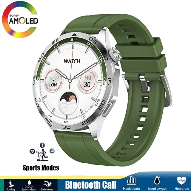 New Men's smartwatch HD Bluetooth Talk 1.43-inch full screen touch AMOLED 330Mah battery Wireless charging women's smartwatch