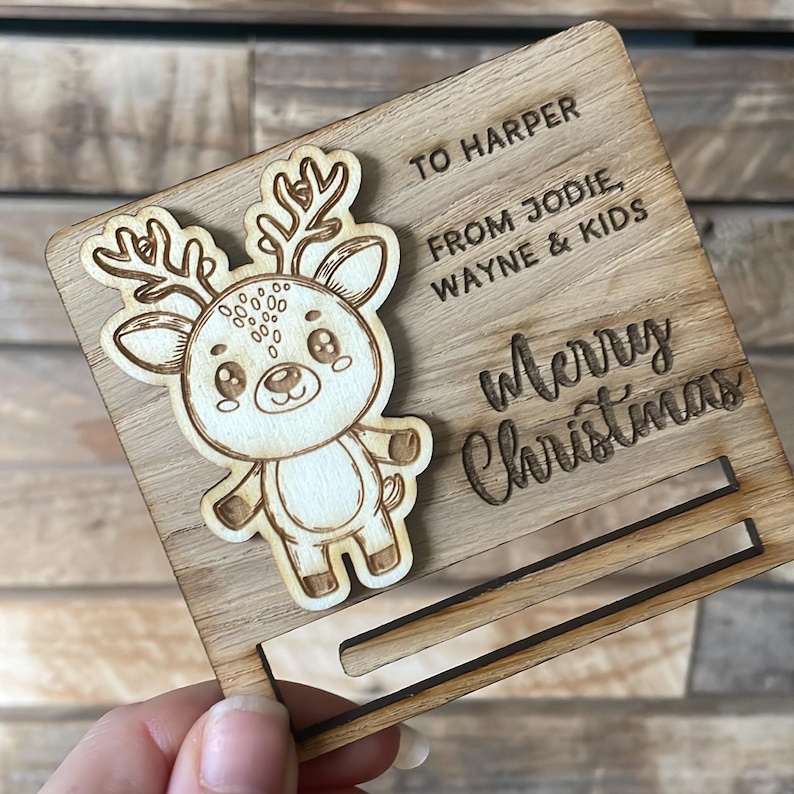 Personalised Christmas money gift holders