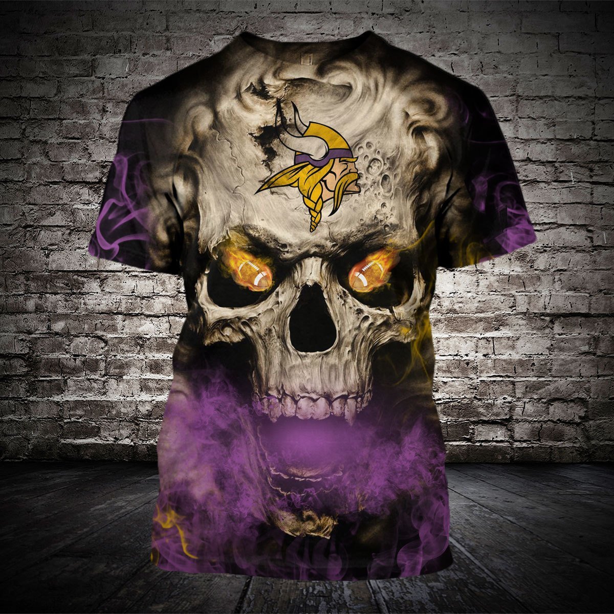 VIKINGS  3D HOODIE SKULL23