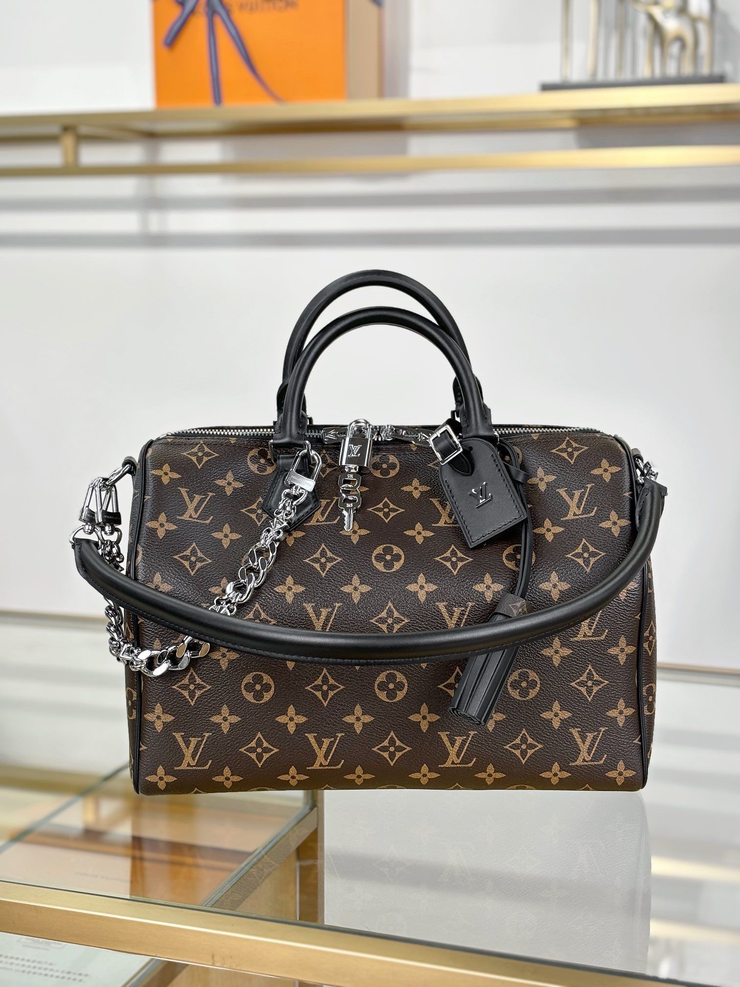 Louis Vuitton SPEEDY SOFT 30 DARK Handbag M12243